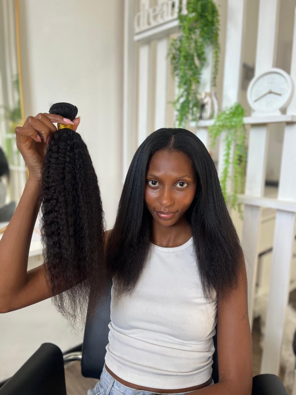 Kinky Straight - Human hair